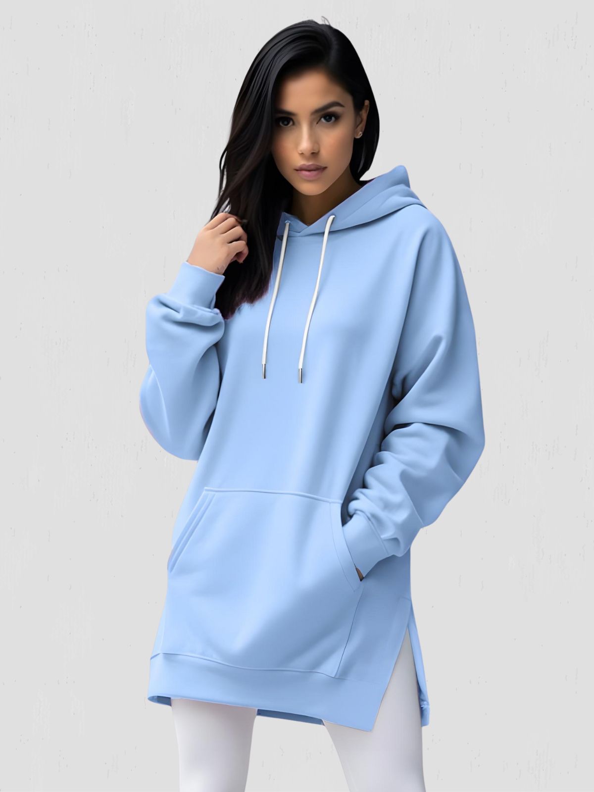 Übergroßes Hoodie-Kleid