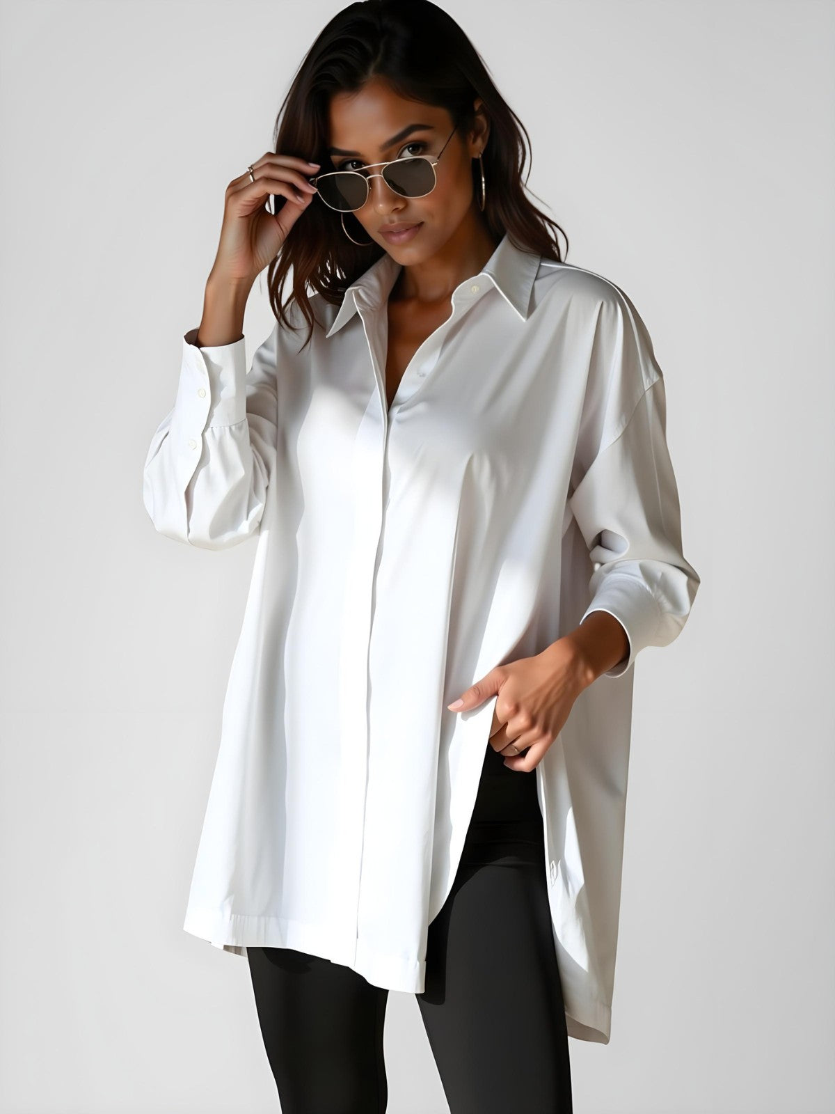 Oversized Shirt Dress