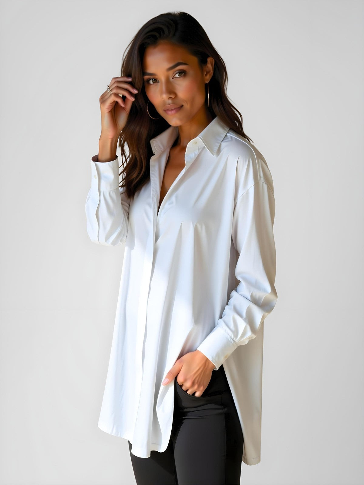 Oversized Shirt Dress