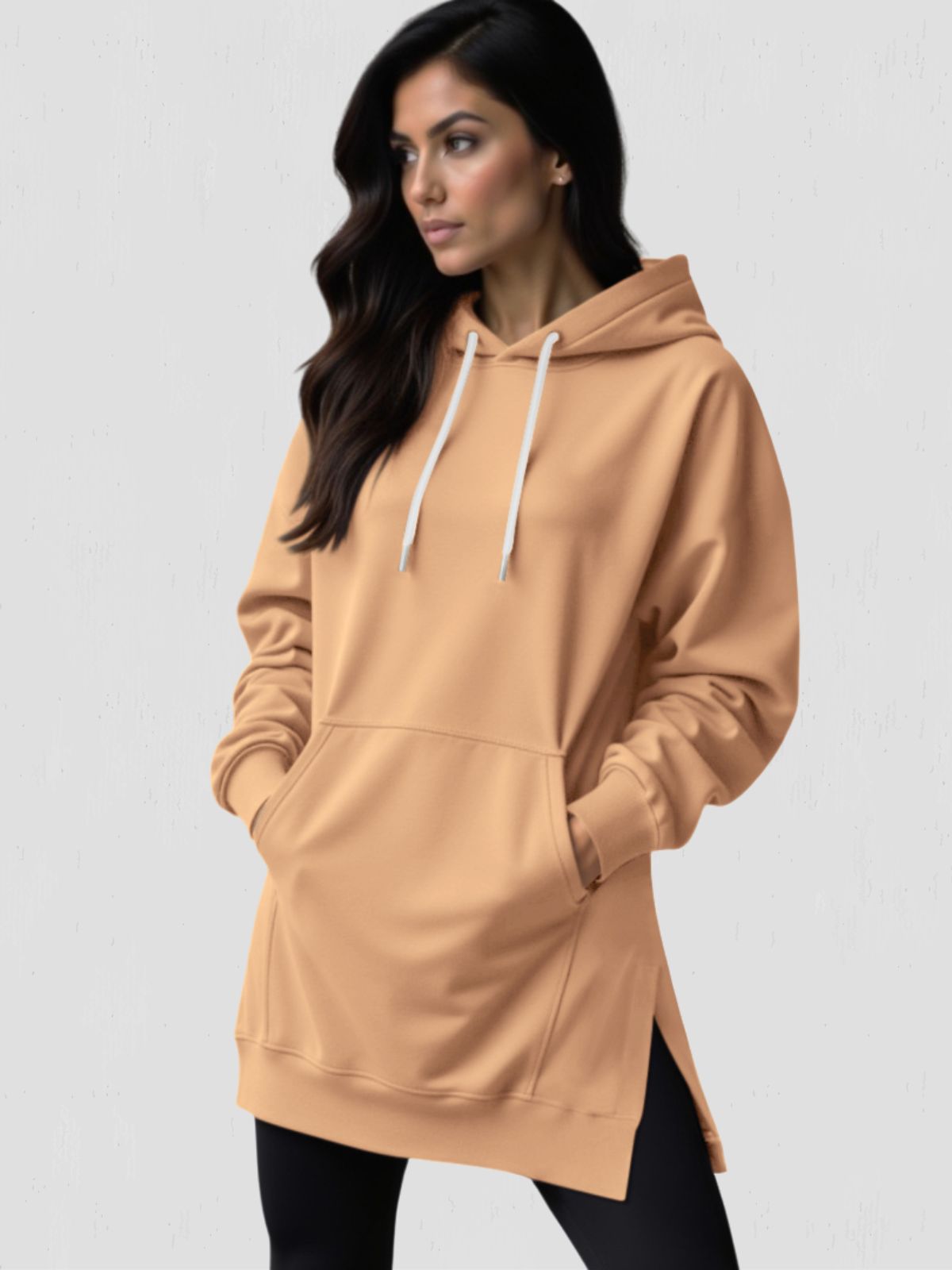 Übergroßes Hoodie-Kleid