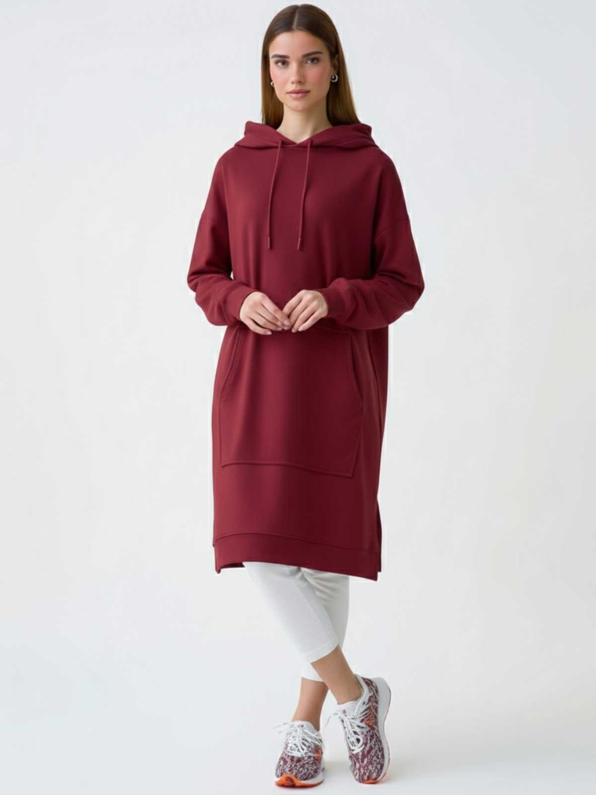 Übergroßes Hoodie-Kleid