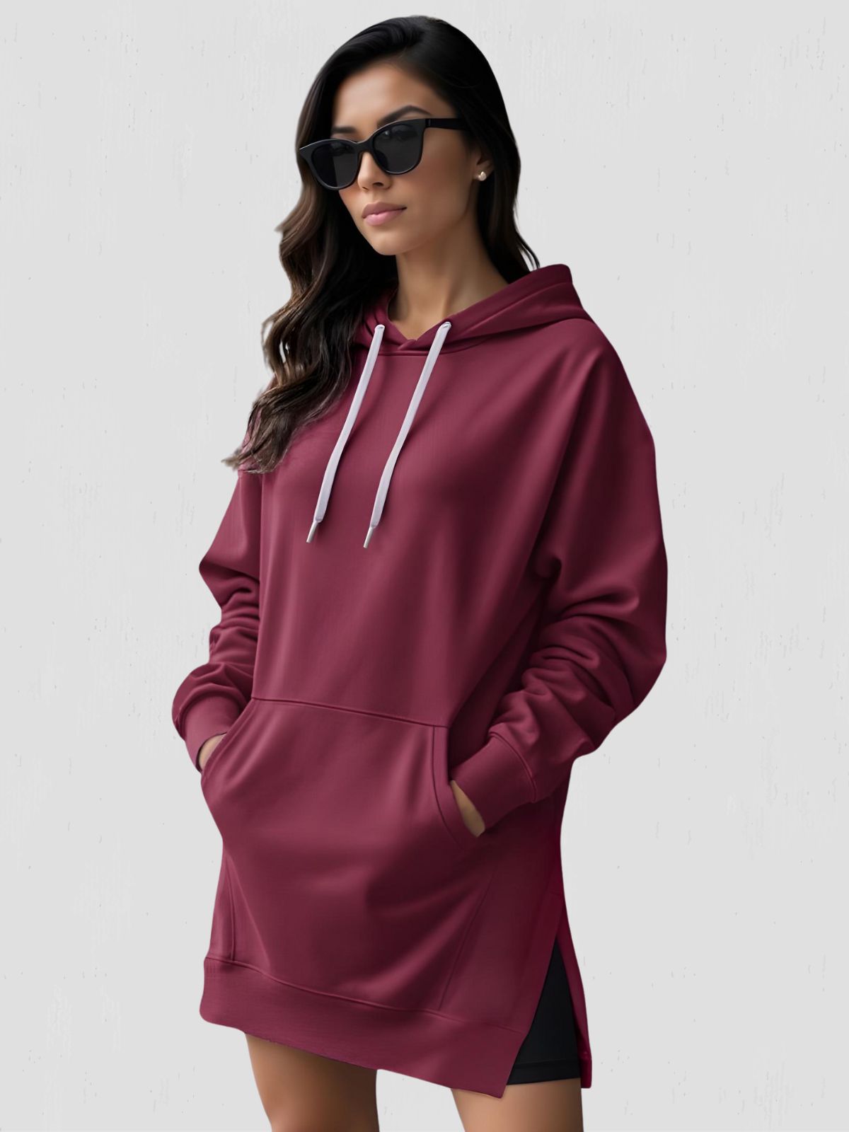 Robe à capuche oversize