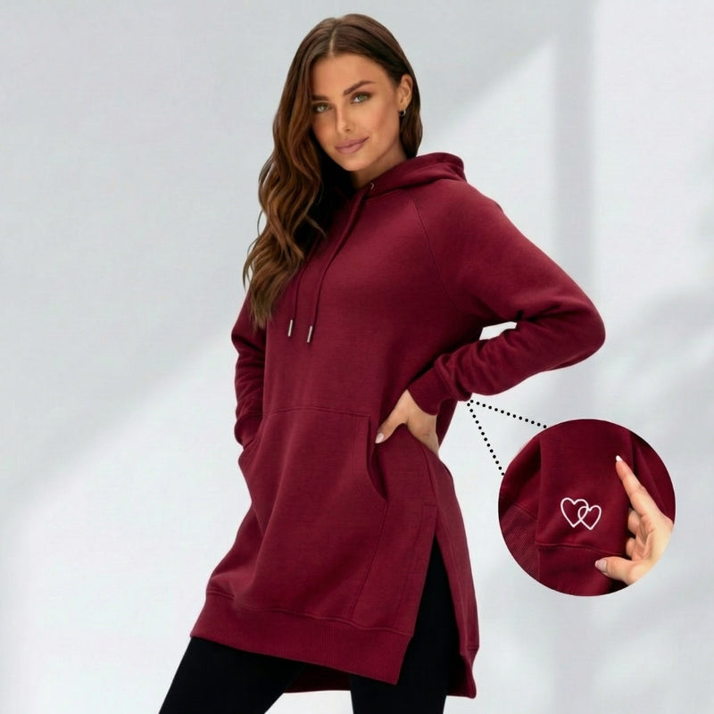 Übergroßes Hoodie-Kleid