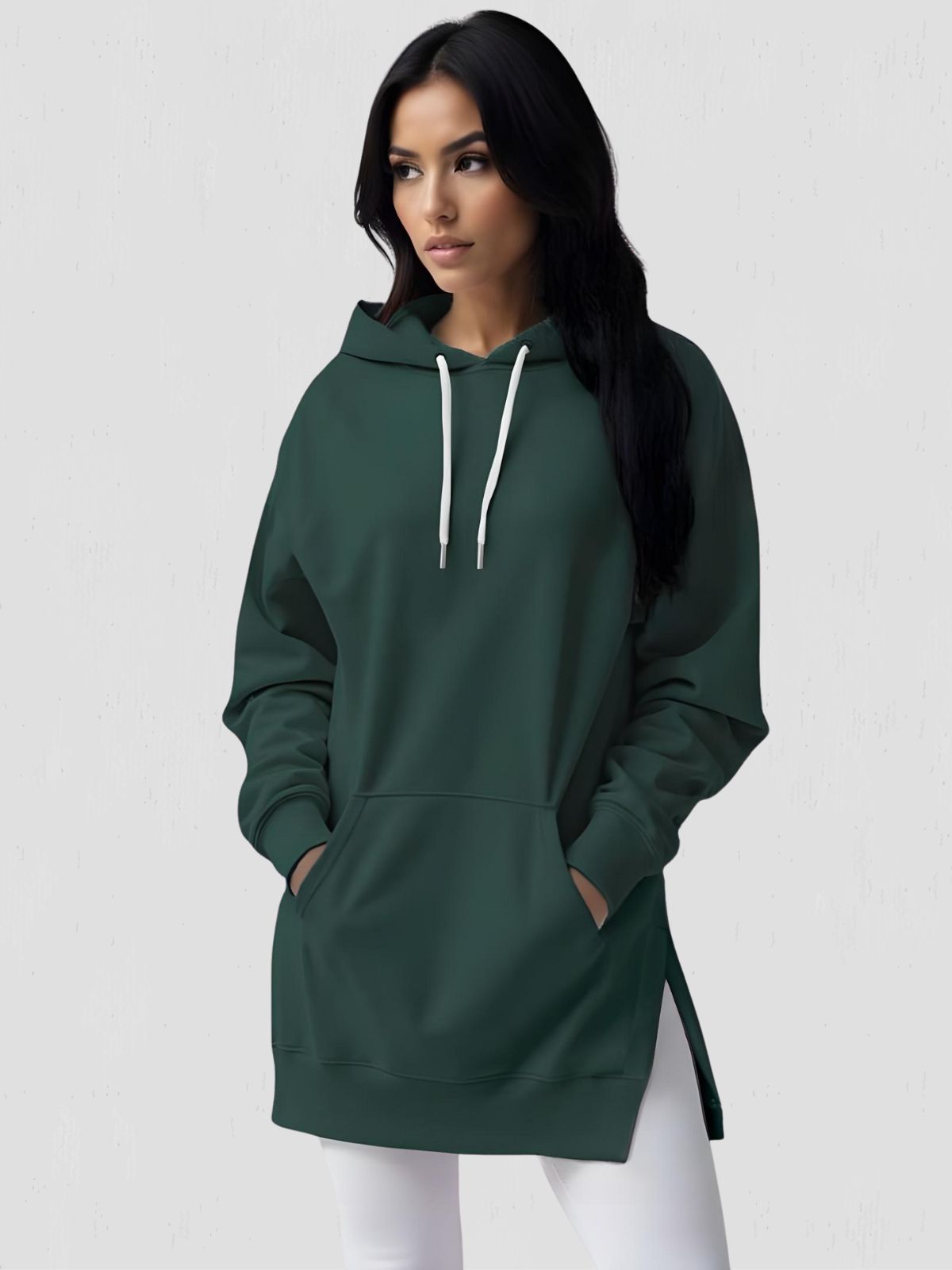 Robe à capuche oversize