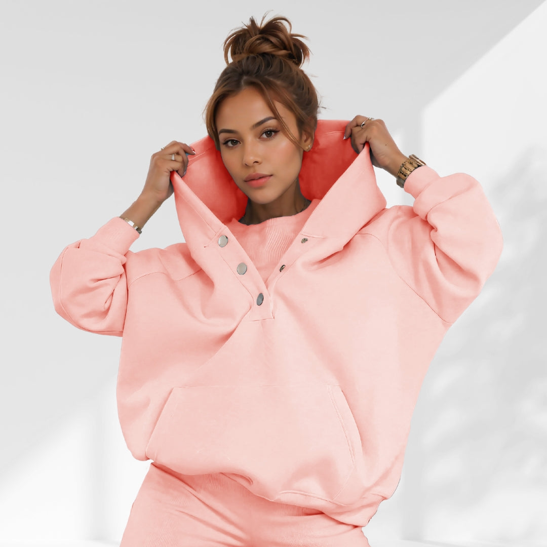 Oversized Snap-Fit Hoodie