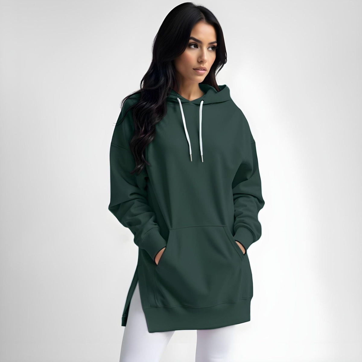 Robe à capuche oversize