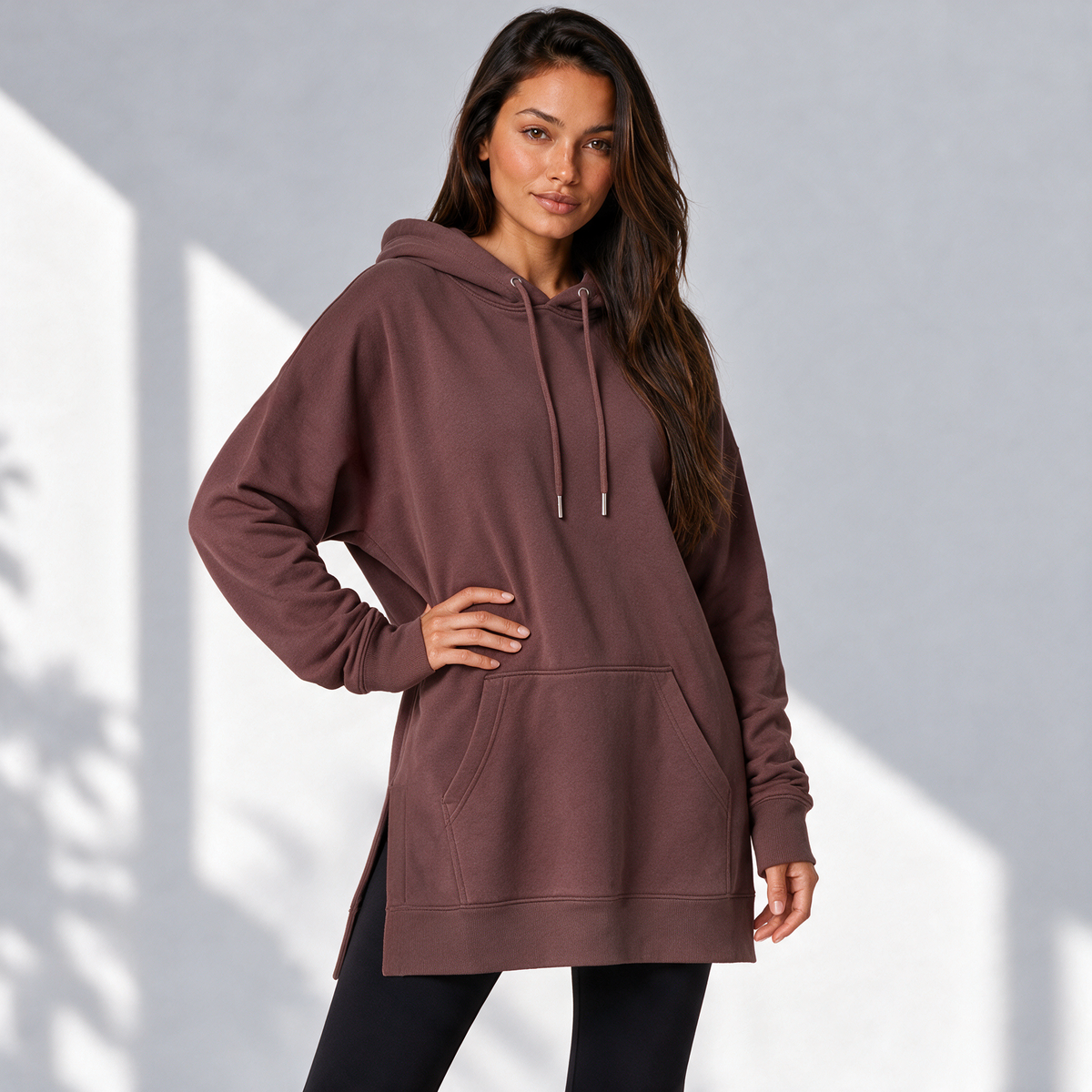 Robe à capuche oversize
